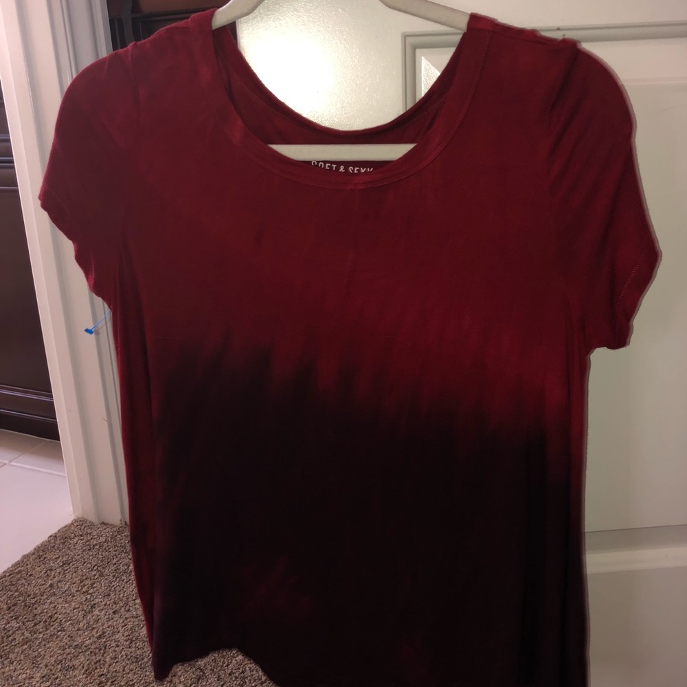 Maroon top